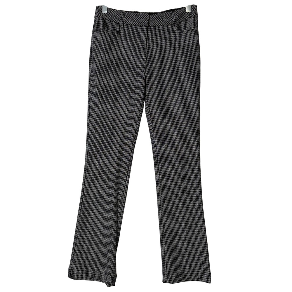 Express Columnist Pants Womens 00 Black Houndstooth Preppy‎ Career Wear Office